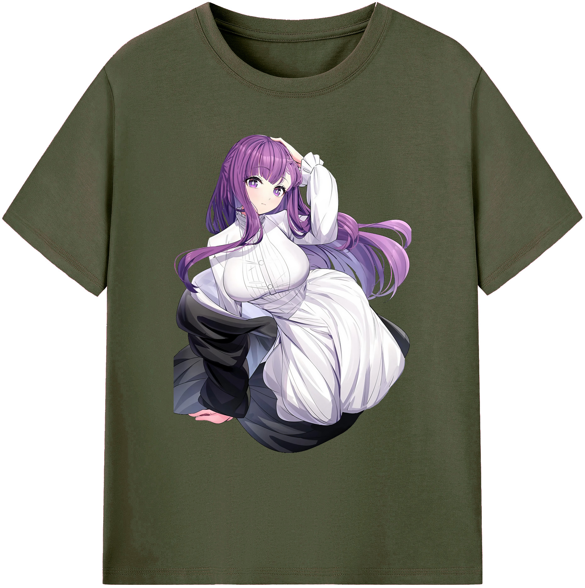 （画像用） 葬送のフリーレン Frieren 綿100％ メンズ半袖Tシャツ｜肌触りやわらか＆通気性